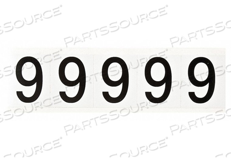 NUMBER LABEL 2-1/4 H 1-13/16 W PK5 by Brady Americas NUMBER LABEL 2-1/4 H 1-13/16 W PK5 by Brady Americas