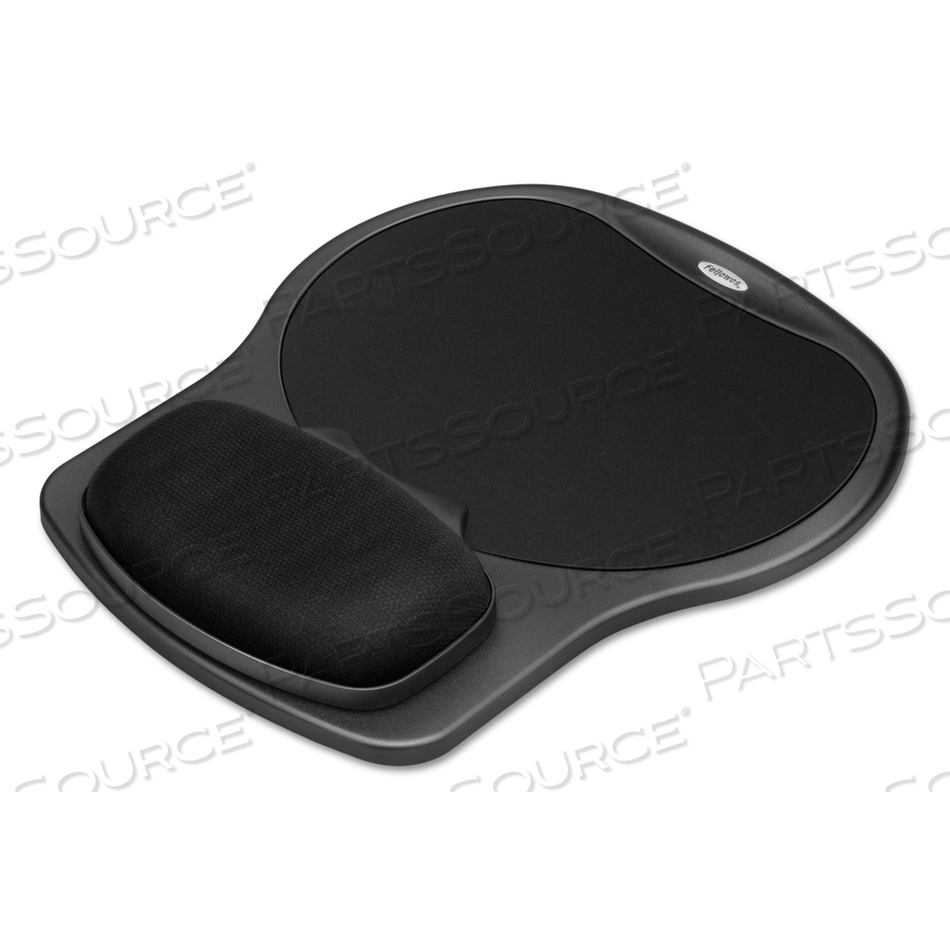 EASY GLIDE GEL MOUSE PAD WITH WRIST REST, 10 X 12, BLACK by Fellowes
