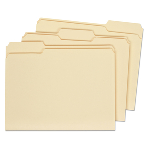 TOP TAB MANILA FILE FOLDERS, 1/3-CUT TABS: ASSORTED, LETTER SIZE, 1" EXPANSION, MANILA, 100/BOX by Office Impressions