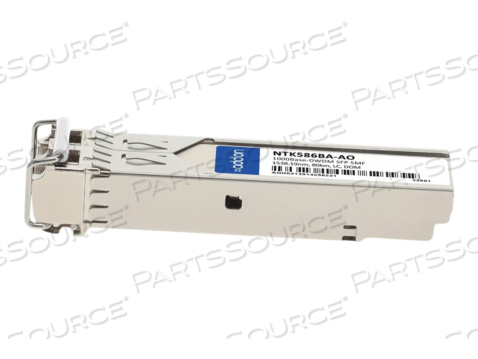 ADDON, SFP (MINI-GBIC) TRANSCEIVER MODULE (EQUIVALENT TO: CIENA NTK586BA), GIGE, 1000BASE-DWDM, LC SINGLE-MODE, UP TO 49.7 MILES, 1538.19 NM by ADDON