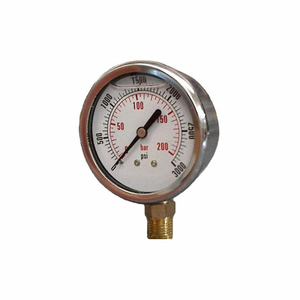 2 1/2 " FLUID GLYCERINE FILLED PRESSURE GAGE STEM 600 PSI by Dynamic Fluid Components, Inc 2 1/2 " FLUID GLYCERINE FILLED PRESSURE GAGE STEM 600 PSI by Dynamic Fluid Components, Inc