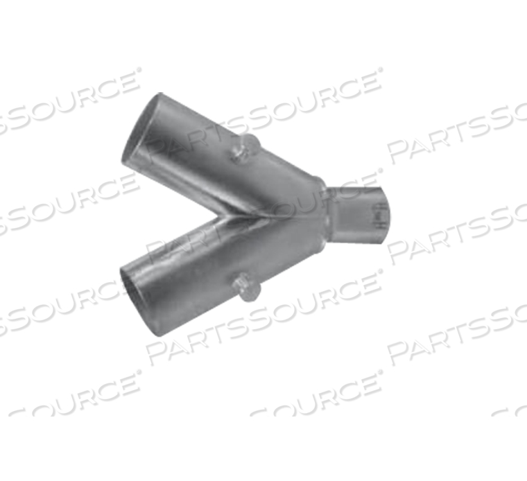 ADAPTER, "Y", ADULT ETT, BIFURCATED, W/ATTACHMENT POSTS, 15MMF X 7/8" OD X 7/8" OD, STAINLESS STEEL by Anesthesia Associates