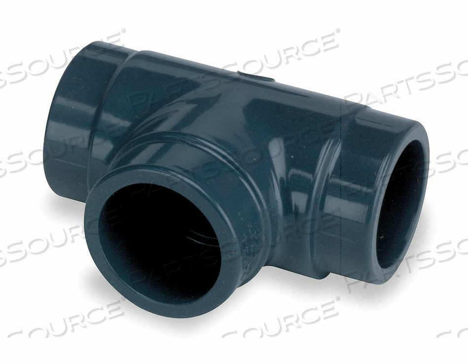 REDUCING TEE, 1 IN X 1/2 IN X 1 IN FITTING PIPE SIZE, SCHEDULE 80, 630 PSI @ 73° F, GRAY by GF Piping Systems REDUCING TEE, 1 IN X 1/2 IN X 1 IN FITTING PIPE SIZE, SCHEDULE 80, 630 PSI @ 73° F, GRAY by GF Piping Systems