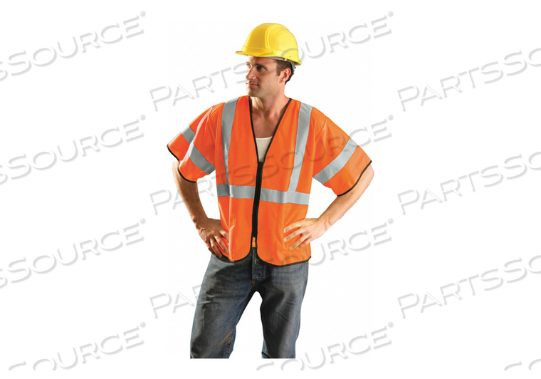 HI-VIS VEST ORANGE CLASS 3 SIZE L/XL 