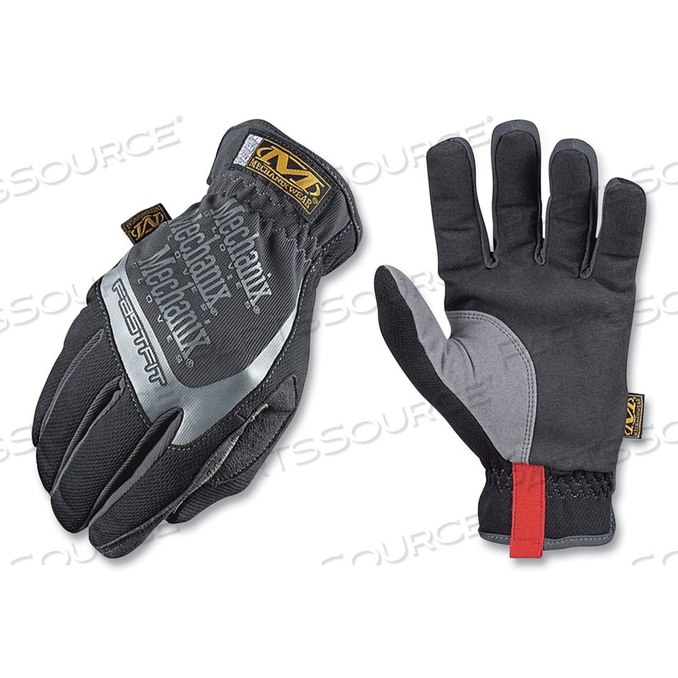 FASTFIT GLOVE, SPANDEX, SYNTHETIC LEATHER, TREKDRY, TRICOT, BLACK, LARGE by Mechanix Wear