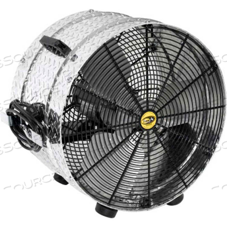 20" DIAMOND BRITE DRUM FAN - DIRECT DRIVE - 115V - 1/2HP - 1PH by J & D Manufacturing
