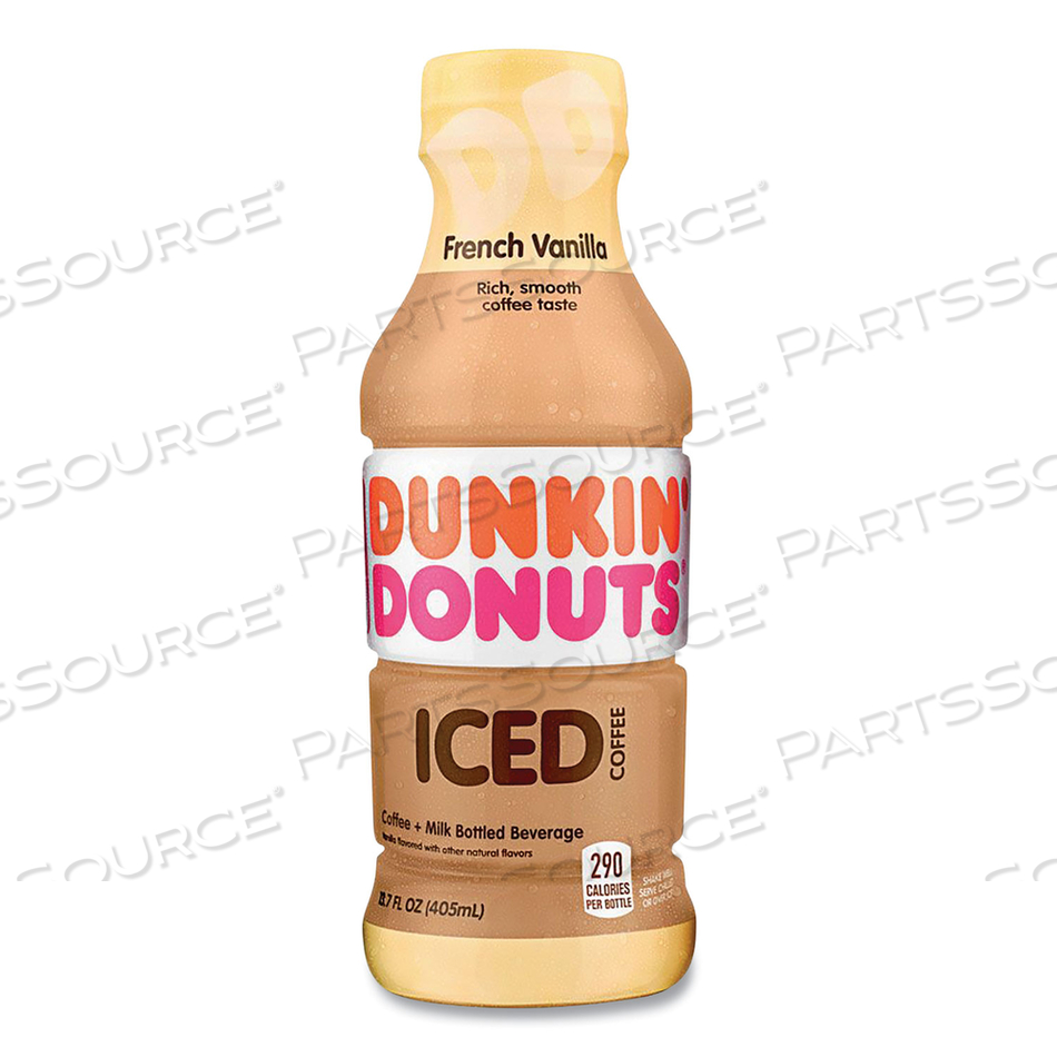 FRENCH VANILLA ICED COFFEE DRINK, 13.7 OZ BOTTLE by Dunkin Donuts FRENCH VANILLA ICED COFFEE DRINK, 13.7 OZ BOTTLE by Dunkin Donuts