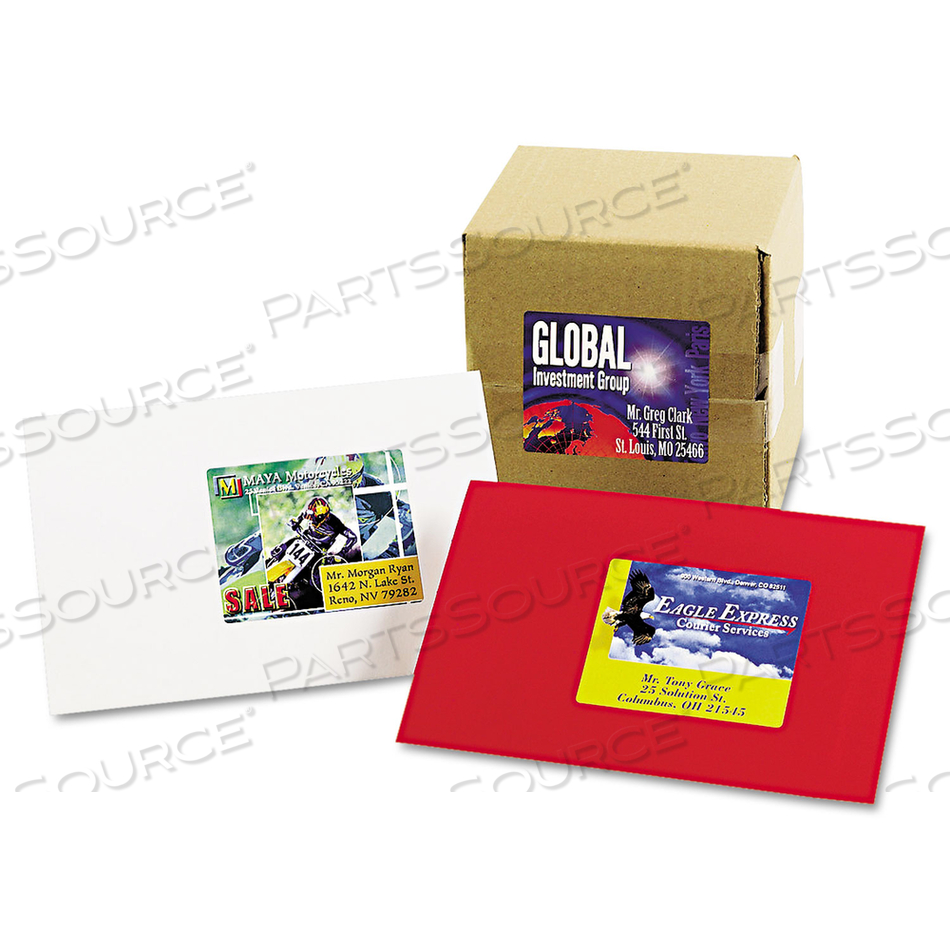 VIBRANT LASER COLOR-PRINT LABELS W/ SURE FEED, 3 X 3.75, WHITE by Avery VIBRANT LASER COLOR-PRINT LABELS W/ SURE FEED, 3 X 3.75, WHITE by Avery