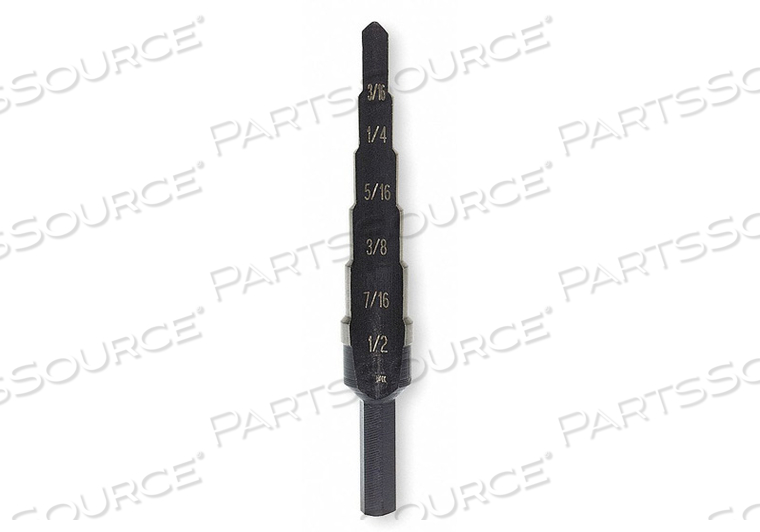 STEP DRILL BIT HSS 6 SIZES 3/16-1/2 IN. by IRWIN Tools STEP DRILL BIT HSS 6 SIZES 3/16-1/2 IN. by IRWIN Tools
