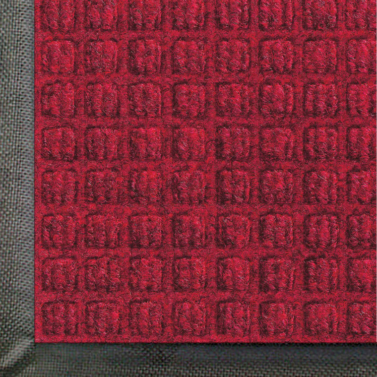 WATERHOG CLASSIC ENTRANCE MAT WAFFLE PATTERN 3/8" THICK 6 X 12' RED/BLACK 