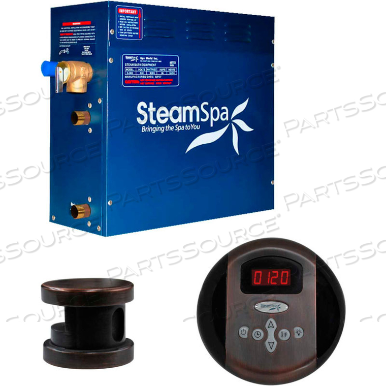 STEAMSPA OASIS STEAM GENERATOR PACKAGE, 9KW, OIL RUBBED BRONZE 