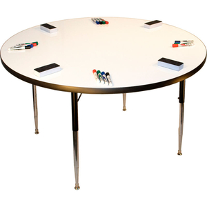 WHITEBOARD ACTIVITY TABLE 48" DIAMETER CIRCLE, ADA COMPLIANT ADJUSTABLE HEIGHT by Allied