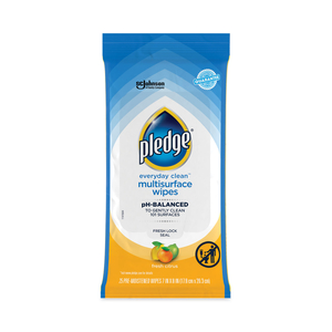 MULTI-SURFACE CLEANER WET WIPES, CLOTH, 7 X 10, FRESH CITRUS, 25/PACK, 12/CARTON by Pledge