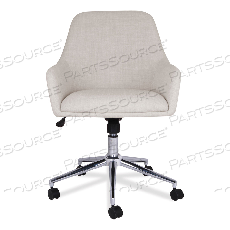 MID-CENTURY TASK CHAIR, SUPPORTS UP TO 275 LB, 18.9" TO 22.24" SEAT HEIGHT, CREAM SEAT, CREAM BACK by Workspace by Alera MID-CENTURY TASK CHAIR, SUPPORTS UP TO 275 LB, 18.9" TO 22.24" SEAT HEIGHT, CREAM SEAT, CREAM BACK by Workspace by Alera