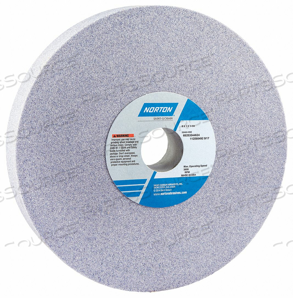 66253044624 Norton SaintGobain Abrasives GRINDING WHEEL T1 8X1X11/4