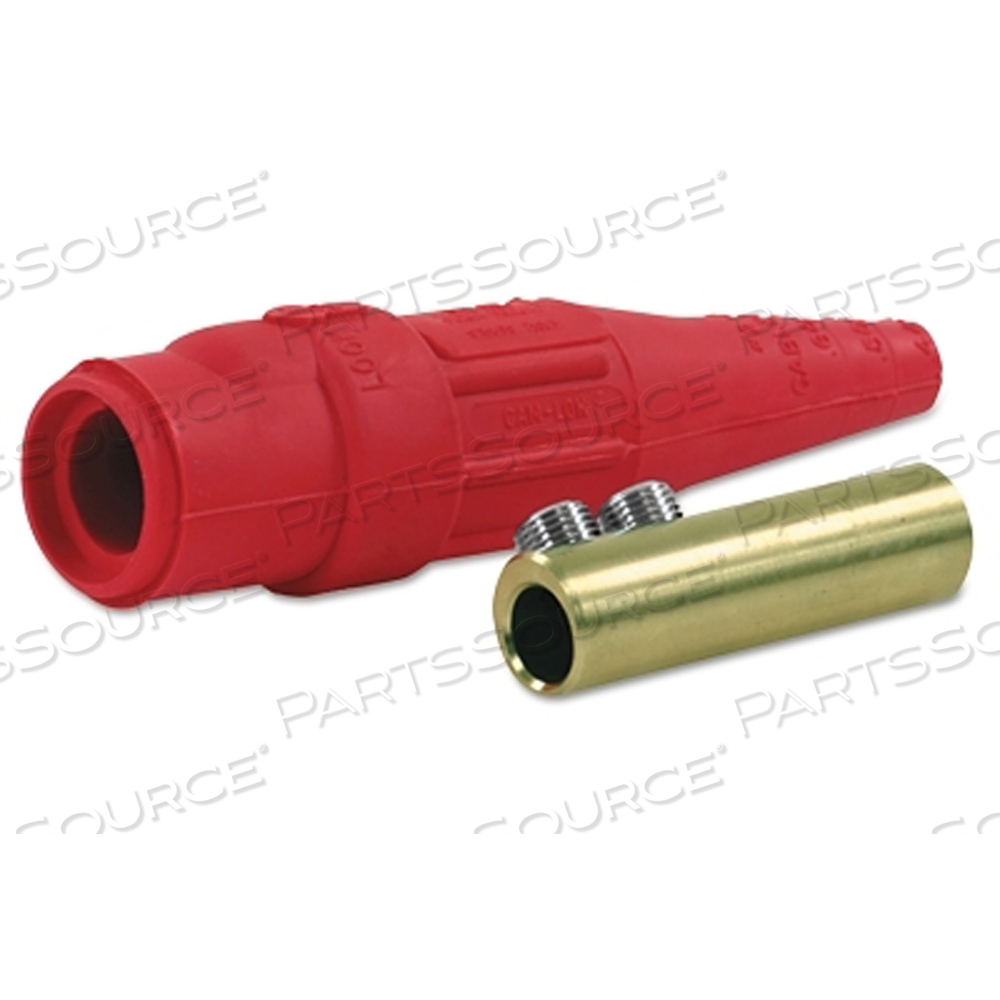 CAM-LOK F-SERIES SINGLE POLE PLUG, DOUBLE SET SCREW, FEMALE, 4/0 CAPACITY, BLACK by Crouse Hinds