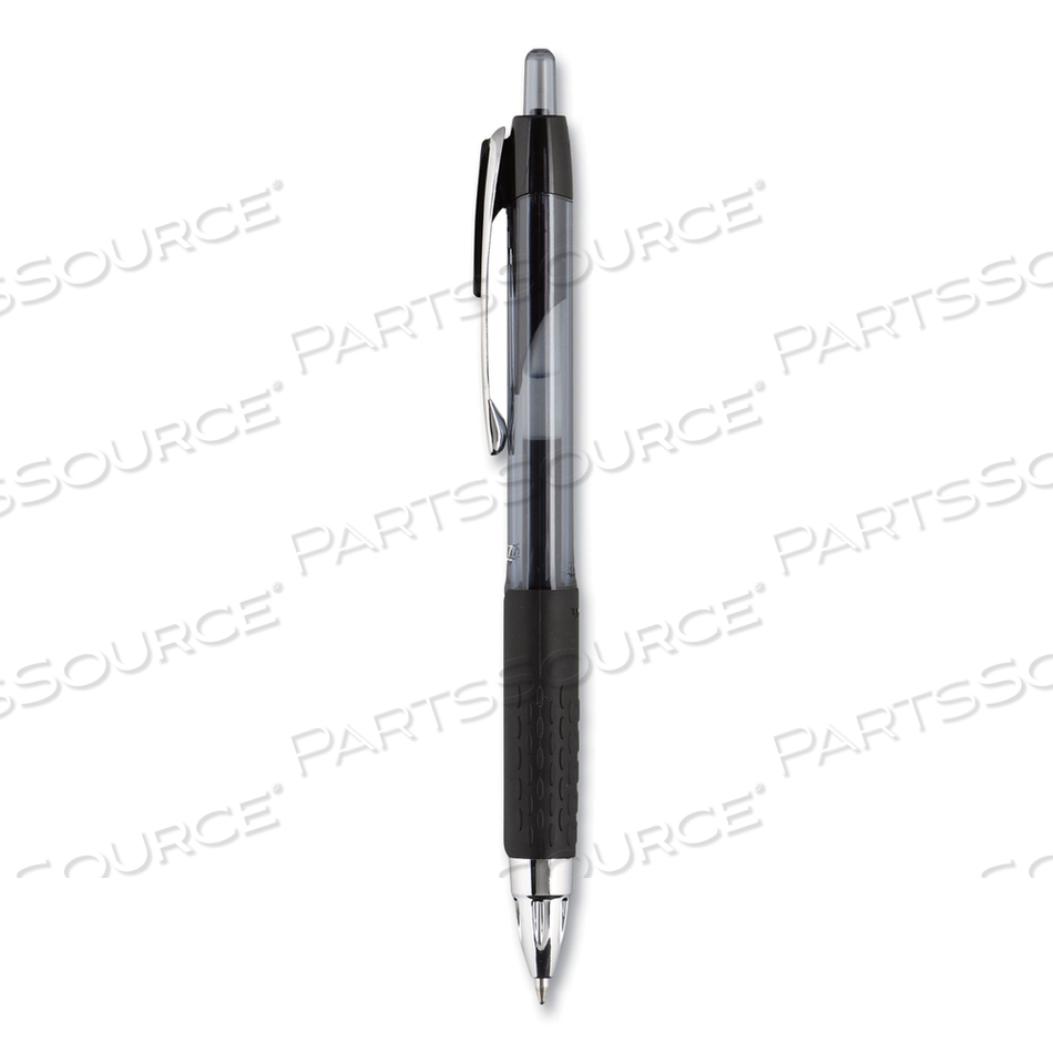 SIGNO 207 GEL PEN, RETRACTABLE, MEDIUM 0.7 MM, BLACK INK, TRANSLUCENT BLACK BARREL by Uni-Ball