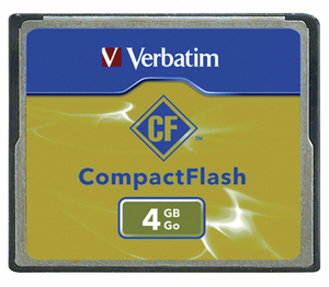 COMPACTFLASH MEMORY CARD 4 GB by Verbatim