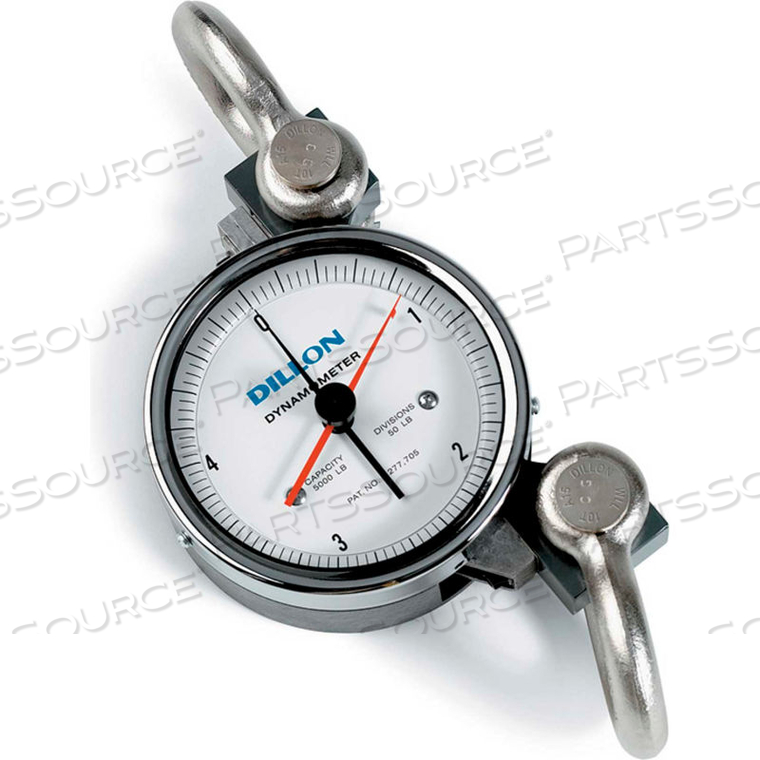 AP MECHANICAL DYNAMOMETER WITH SHACKLES, 5" DIAL, 1,000 LB X 10 LB by Dillon Equipment Company