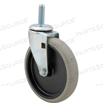 CASTER, 5", GRY, SWVL, 1/2-13 THD by Darling International