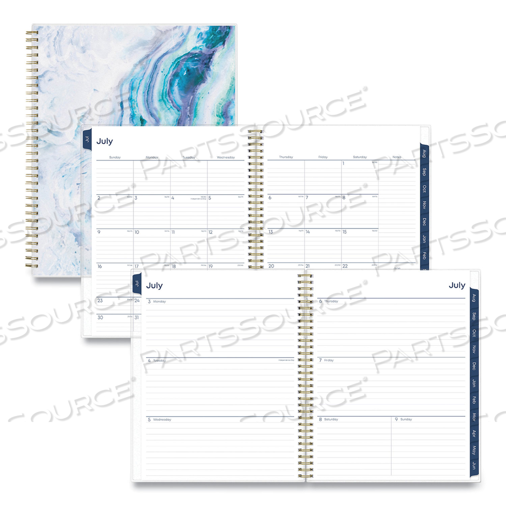 GEMMA ACADEMIC YEAR WEEKLY/MONTHLY PLANNER, GEODE ARTWORK, 11 X 8.5, BLUE/PURPLE COVER, 12-MONTH (JULY-JUNE): 2023-2024 by Blue Sky
