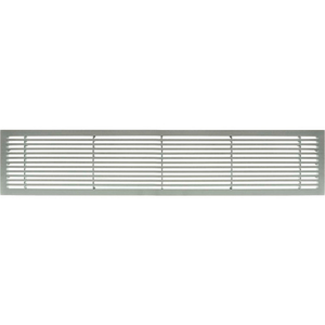 AG20 SERIES 6" X 42" SOLID ALUM FIXED BAR SUPPLY/RETURN AIR VENT GRILLE, BRUSHED SATIN by Giumenta Corp-Architectural Grille