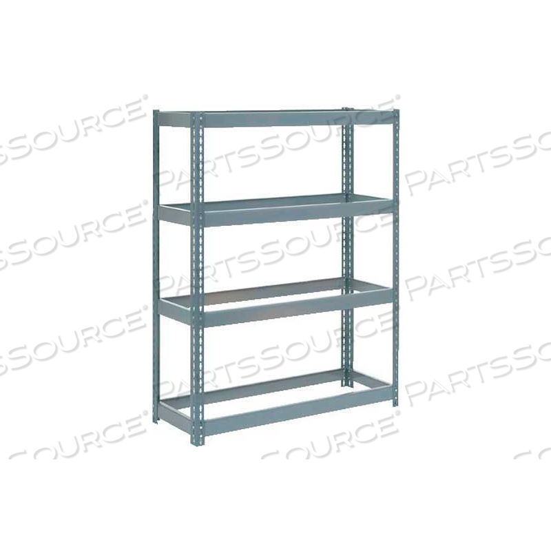 EXTRA HEAVY DUTY SHELVING 48"W X 18"D X 60"H WITH 4 SHELVES, NO DECK, GRAY 