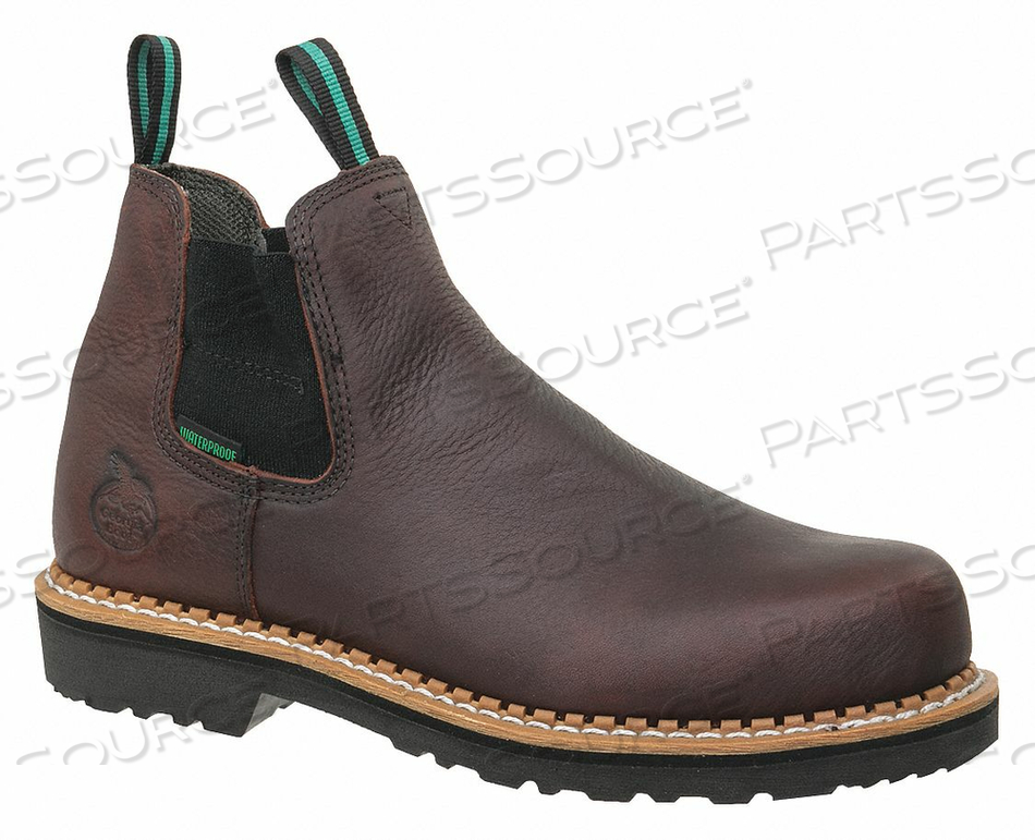 CHELSEA BOOT 8 WIDE BROWN STEEL PR by Georgia Boot