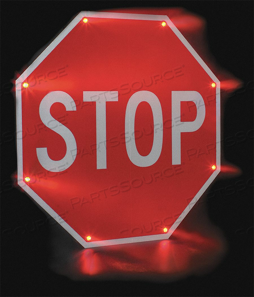LED STOP SIGN STOP WHITE/RED by Tapco