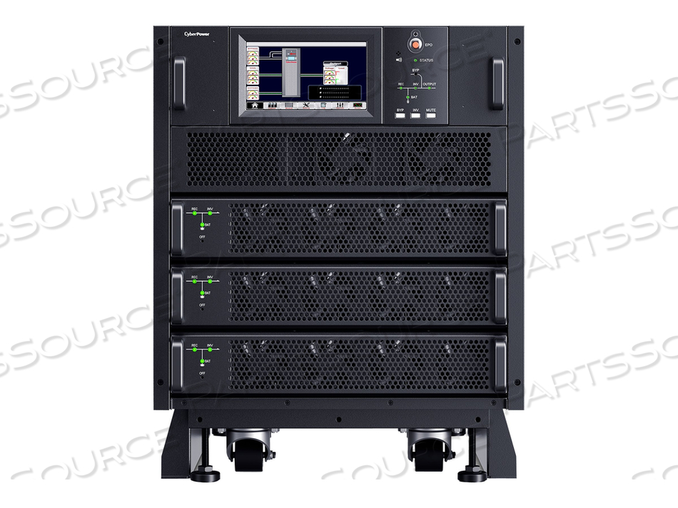 SMART APP ONLINE SM020KAMFA, UPS (RACK-MOUNTABLE), AC 120/127/208/220 V, 20000 WATT, 20000 VA, 3-PHASE, RS-232, RS-485, USB, 11U, BLACK by CyberPower