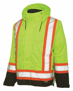 G7405 HI-VIS PARKA 5-IN-1 FLUORESCENT GRN 2XT by Tough Duck