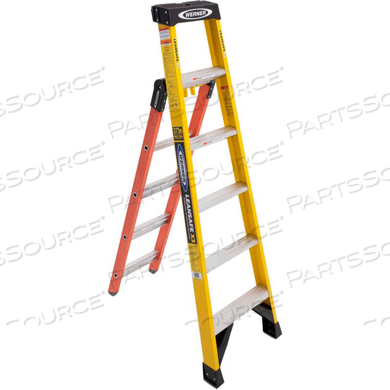 FIBERGLASS LEANSAFE X3 DUAL PURPOSE LEANING LADDER by WernerCo