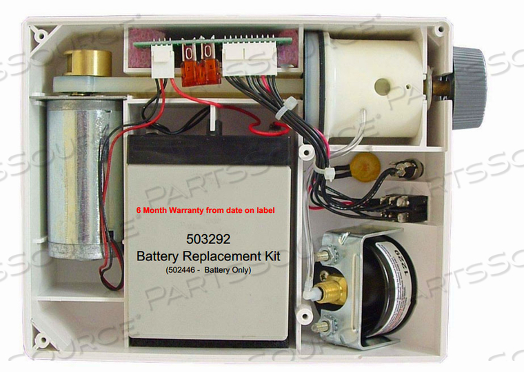 BATTERY REPLACEMENT KIT, SEALED LEAD ACID, FASTON TERMINAL, 5AH BATTERY, 12V VOLTAGE RATING, FOR PM65 EASYGOVAC ASPIRATOR by Precision Medical, Inc.