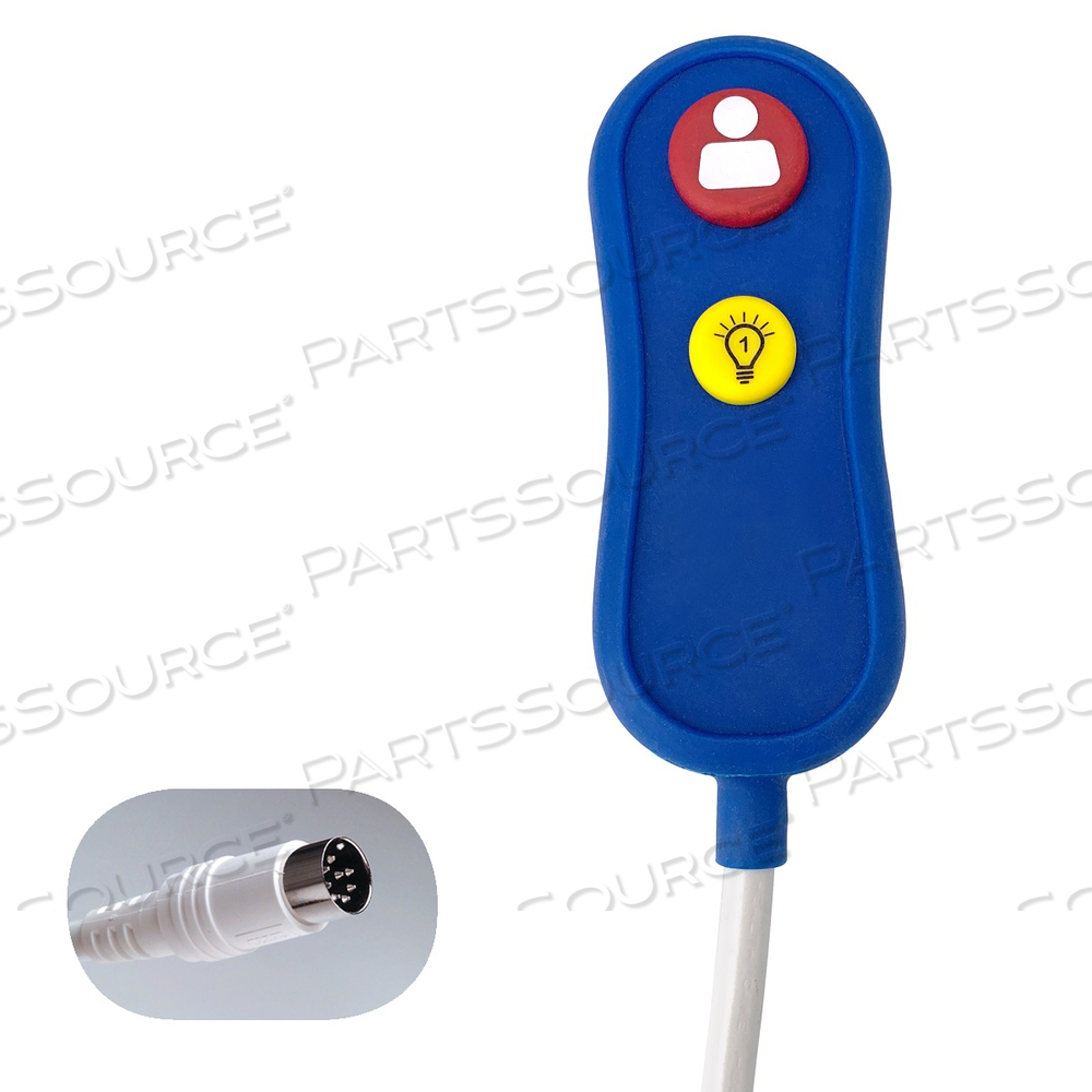 SOFTCALL CALL CORD FOR RAULAND RESPONDER III+, IV, 4000, NURSE, 1 LIGHT by Crest Healthcare SOFTCALL CALL CORD FOR RAULAND RESPONDER III+, IV, 4000, NURSE, 1 LIGHT by Crest Healthcare