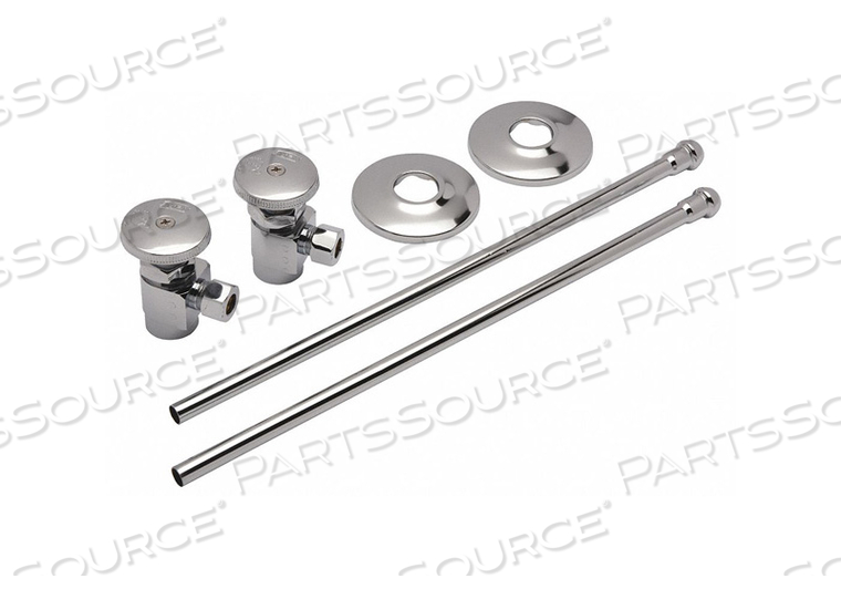 ANGLE SUPPLY STOP CHROME 2-1/2 IN L by Zurn Industries LLC