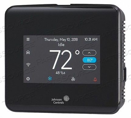 LOW VOLTAGE THERMOSTAT HARDWIRED BLACK 