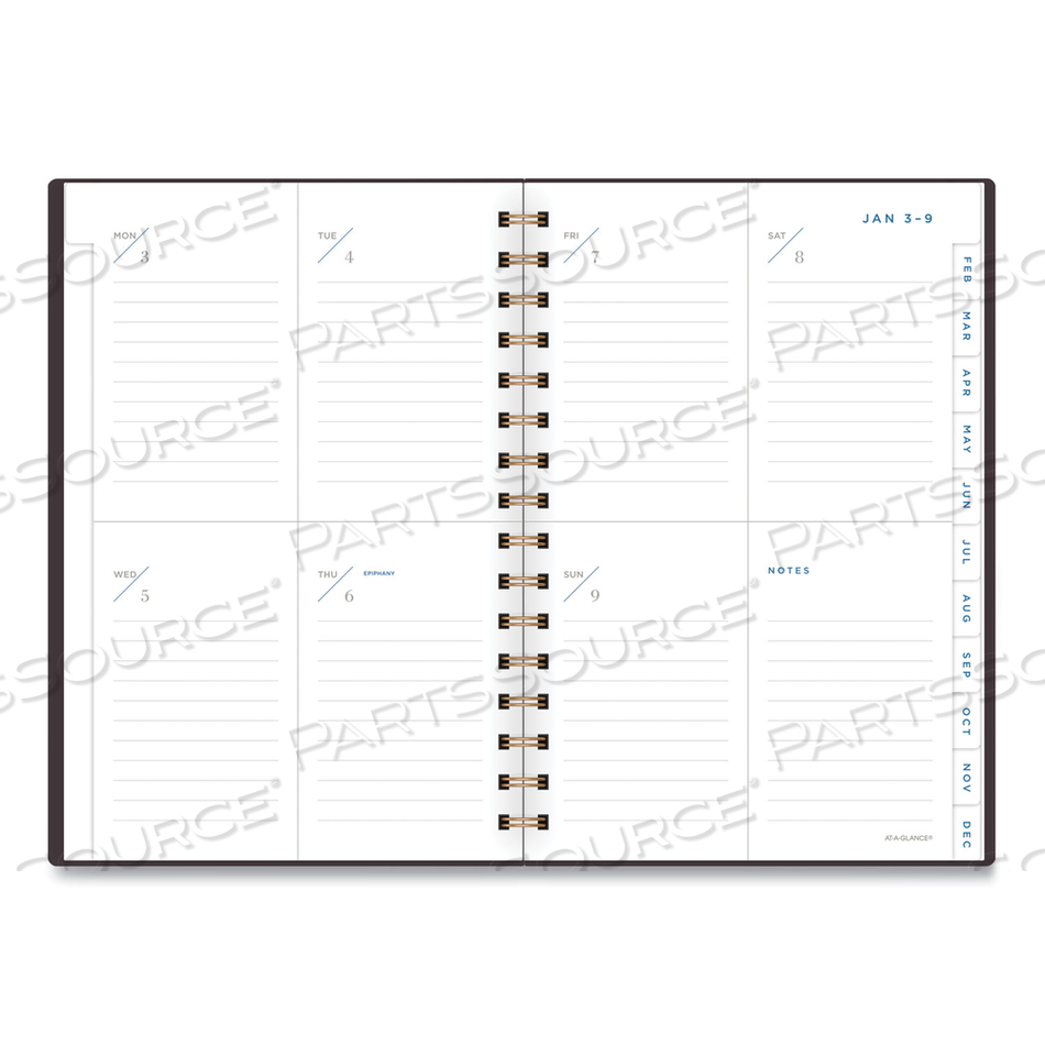 SIGNATURE LITE WEEKLY/MONTHLY PLANNER, 8.5 X 5.75, MAROON COVER, 12-MONTH (JAN TO DEC): 2023 