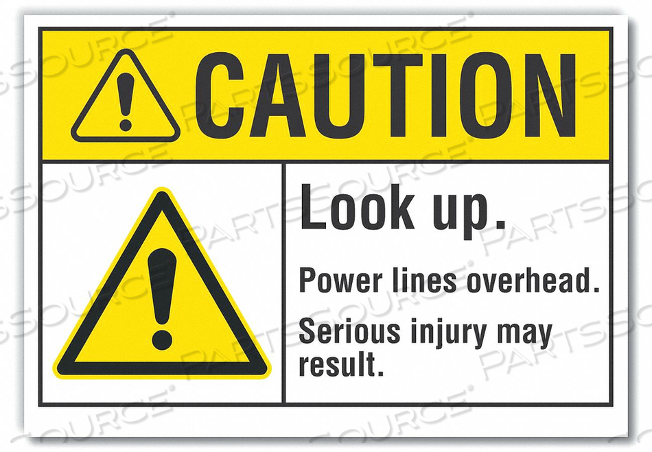 CAUTION SIGN SELF-ADHESIVE VINYL 7 IN H by Lyle Signs Inc. CAUTION SIGN SELF-ADHESIVE VINYL 7 IN H by Lyle Signs Inc.
