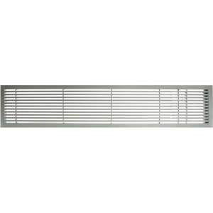 AG20 SERIES 6" X 36" SOLID ALUM FIXED BAR SUPPLY/RETURN AIR VENT GRILLE, BRUSHED SATIN W/RIGHT DOOR by Giumenta Corp-Architectural Grille
