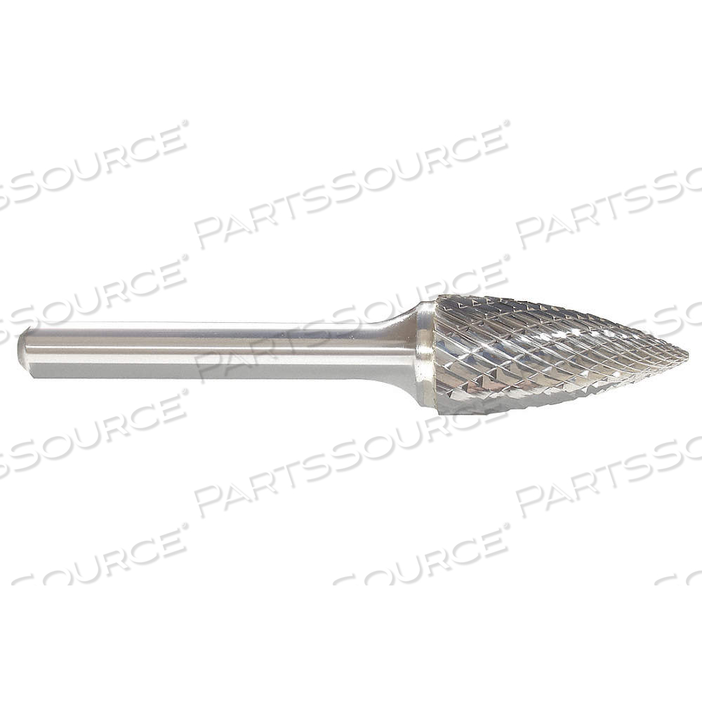 CARBIDE BUR, POINTED-END TREE, SG-51, DOUBLE CUT, 1/4 IN X 1/2 IN HEAD, 1/8 IN SHANK by Monster