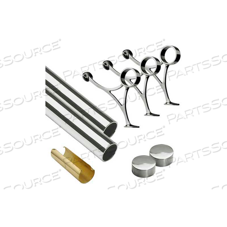 7' FOOT RAIL KIT, 2" TUBE, POLISHED STAINLESS STEEL by Lavi