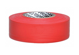 TEXAS FLAGGING TAPE RED GLO 150 FT by Presco