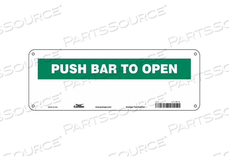 SAFETY SIGN 14 W X 5 H 0.032 THICK 