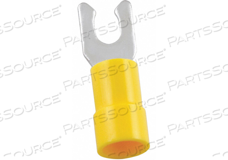 FORK TERMINL LOCKNG #10 STUD YELLOW PK50 by Power First FORK TERMINL LOCKNG #10 STUD YELLOW PK50 by Power First