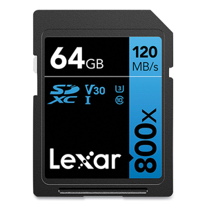 BLUE SERIES HIGH-PERFORMANCE SDXC FLASH MEMORY, UHS-I U1 CLASS 10, 64 GB by Lexar