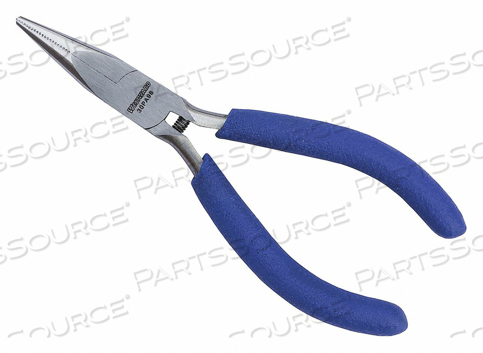 BENT LONG NOSE PLIER, PLIER TYPE NEEDLE NOSE PLIERS, JAW BEND 12 DEGREES , ESD-SAFE YES, OVERALL LENGTH 4 3/8 IN, MAXIMUM JAW OPENING 2 IN, by Westward BENT LONG NOSE PLIER, PLIER TYPE NEEDLE NOSE PLIERS, JAW BEND 12 DEGREES , ESD-SAFE YES, OVERALL LENGTH 4 3/8 IN, MAXIMUM JAW OPENING 2 IN, by Westward
