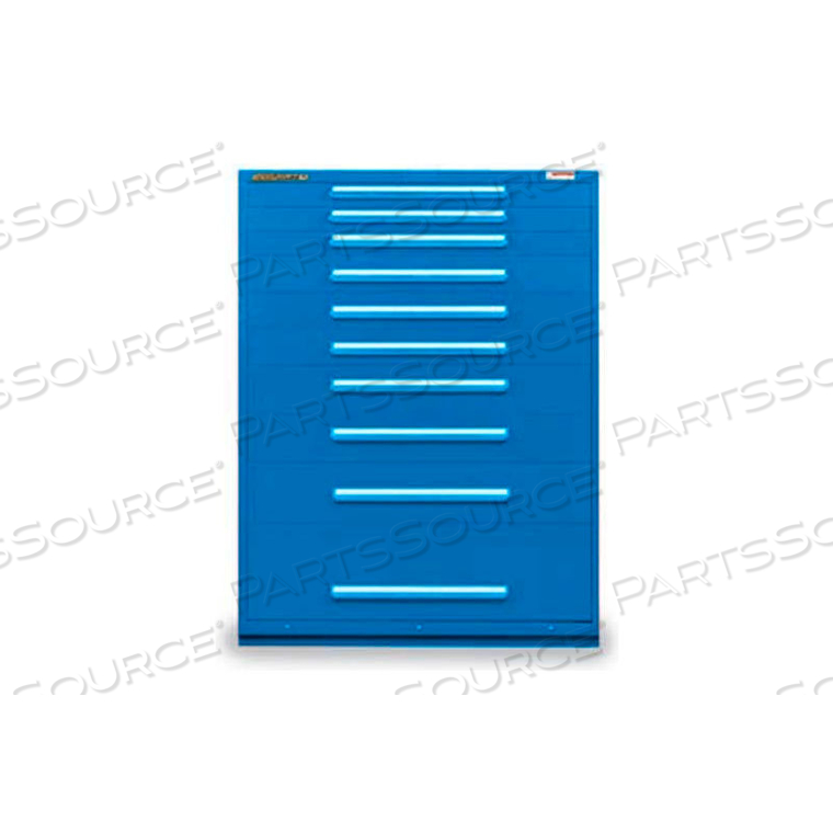 45"W MODULAR CABINET 10 DRAWERS W/DIVIDERS, 59"H, NO LOCK-TEXTURED REGAL BLUE by Equipto 45"W MODULAR CABINET 10 DRAWERS W/DIVIDERS, 59"H, NO LOCK-TEXTURED REGAL BLUE by Equipto