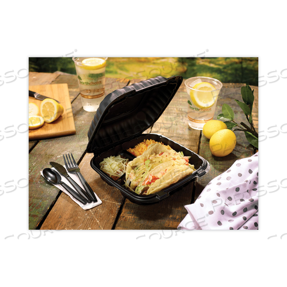 MEADOWARE CUTLERY, SOUP SPOON, MEDIUM HEAVY WEIGHT, BLACK by Pactiv MEADOWARE CUTLERY, SOUP SPOON, MEDIUM HEAVY WEIGHT, BLACK by Pactiv