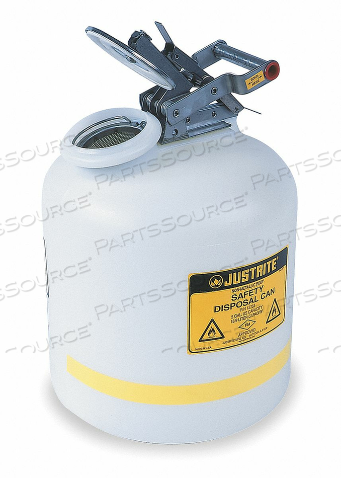 DISPOSAL CAN 2 GAL. WHITE POLYETHYLENE by Justrite
