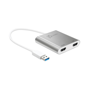 USB TO HDMI ADAPTER, 7.87", SILVER/WHITE by j5create